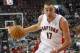 Feb 25, 2013; Toronto, Ontario, CAN; Toronto Raptors center Jonas Valanciunas (17) carries the ball against the Washington Wizards during the first half at the Air Canada Centre. Mandatory Credit: John E. Sokolowski-USA TODAY Sports