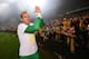 SYDNEY, AUSTRALIA - JUNE 18: Mark Schwarzer of the Socceroos celebrates with fans after the FIFA 2014 World Cup Asian Qualifier match between the Australian Socceroos and Iraq at ANZ Stadium on June 18, 2013 in Sydney, Australia. (Photo by Matt King/Getty Images)