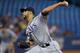 TORONTO, CANADA - JULY 19: David Price #14 of the Tampa Bay Rays delivers a pitch during MLB game action against the Toronto Blue Jays on July 19, 2013 at Rogers Centre in Toronto, Ontario, Canada. (Photo by Tom Szczerbowski/Getty Images)
