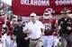 NORMAN, OK - NOVEMBER 10: Head Coach Bob Stoops of the Oklahoma Sooners takes the field before the game against the Baylor Bears November 10, 2012 at Gaylord Family-Oklahoma Memorial Stadium in Norman, Oklahoma. Oklahoma defeated Baylor 42-34. (Photo by Brett Deering/Getty Images)