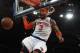 NEW YORK, NY - MAY 7: Kenyon Martin #3 of the New York Knicks dunks against the Indiana Pacers during Game Two of the Eastern Conference Semifinals of the 2013 NBA Playoffs at Madison Square Garden on May 7, 2013 in New York City. NOTE TO USER: User expressly acknowledges and agrees that, by downloading and/or using this photograph, user is consenting to the terms and conditions of the Getty Images License Agreement. (Photo by Jeff Zelevansky/Getty Images)