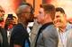 Alvarez (right) does not appear to be intimidated by Mayweather.