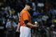 HOUSTON, TX - JULY 19: Bud Norris #20 of the Houston Astros reacts to allowing a two run home in fourth inning against the Seattle Mariners at Minute Maid Park on July19, 2013 in Houston, Texas. (Photo by Scott Halleran/Getty Images)