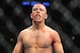 August 4, 2012; Los Angeles, CA, USA; John Moraga celebrates after defeating Ulysses Gomez in the first round during the flyweight match at Staples Center. Mandatory Credit: Gary A. Vasquez-USA TODAY Sports