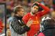 MELBOURNE, AUSTRALIA - JULY 24: Liverpool FC Manager Brendan Rodgers (L) looks on as Luis Suarez of Liverpool is substituted into the match during the match between the Melbourne Victory and Liverpool at the Melbourne Cricket Ground on July 24, 2013 in Melbourne, Australia. (Photo by Scott Barbour/Getty Images)