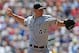 Aug 1, 2012; Minneapolis, MN, USA: Chicago White Sox starting pitcher Jake Peavy (44) delivers a pitch in the first inning against the Minnesota Twins at Target Field. Mandatory Credit: Jesse Johnson-USA TODAY Sports