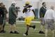 GREEN BAY, WI - MAY 10: Eddie Lacy #27 of the Green Bay Packers runs through some drills during rookie camp at the Don Hutson Center on May 10, 2013 in Green Bay, Wisconsin. (Photo by Mike McGinnis/Getty Images)