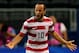 ARLINGTON, TX - JULY 24: Landon Donovan #10 of the United States celebrates his goal against Honduras during the CONCACAF Gold Cup semifinal match at Cowboys Stadium on July 24, 2013 in Arlington, Texas. (Photo by Ronald Martinez/Getty Images)