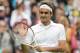 Jun 24, 2013; London, United Kingdom; Roger Federer (SUI) during his match against Victor Hanescu (ROU) on day one of the 2013 Wimbledon Championships at the All England Lawn Tennis Club. Mandatory Credit: Susan Mullane-USA TODAY Sports