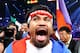 LAS VEGAS, NV - DECEMBER 08: Manny Pacquiao screams in the ring before taking on Juan Manuel Marquez during their welterweight bout at the MGM Grand Garden Arena on December 8, 2012 in Las Vegas, Nevada. (Photo by Al Bello/Getty Images)