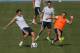MADRID, SPAIN - JULY 16: Nacho Fernandez (L) of Real Madrid competes for the ball with teammate Pepe (R) during a training session at the Valdebebas training ground on July 16, 2013 in Madrid, Spain. (Photo by Gonzalo Arroyo Moreno/Getty Images)
