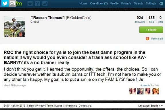 Top Recruit to a Fan Online: 'I'm Not Here to Make You Happy'