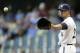 MILWAUKEE, WI - JULY 18: Kyle Lohse #26 of the Milwaukee Brewers pitches in the top of the first inning against the Miami Marlins at Miller Park on July 18, 2013 in Milwaukee, Wisconsin. (Photo by Mike McGinnis/Getty Images)