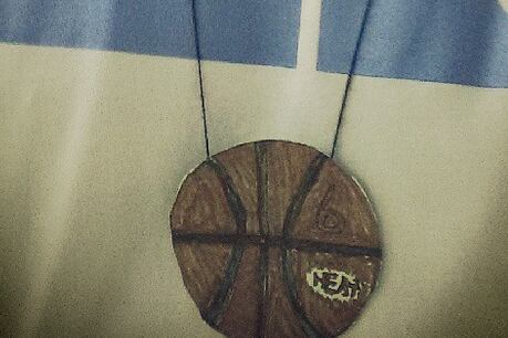 Little Girl Gives Basketball Necklace to LeBron James