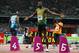 LONDON, ENGLAND - JULY 26: Usain Bolt of Jamaica acknowledges the crowd ahead of the Men's 100m A race on day one during the Sainsbury's Anniversary Games - IAAF Diamond League 2013 at The Queen Elizabeth Olympic Park on July 26, 2013 in London, England. (Photo by Jan Kruger/Getty Images for Sainsburys)