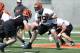 CINCINNATI, OH - MAY 12: Offensive lineman Reid Fragel #79 of the Cincinnati Bengals works out during a rookie camp at Paul Brown Stadium on May 12, 2013 in Cincinnati, Ohio. (Photo by Joe Robbins/Getty Images)