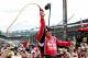 INDIANAPOLIS, IN - JULY 28: Ryan Newman, driver of the #39 Quicken Loans/The Smurfs Chevrolet, celebrates in victory lane after winning the NASCAR Sprint Cup Series Samuel Deeds 400 At The Brickyard at Indianapolis Motor Speedway on July 28, 2013 in Indianapolis, Indiana. (Photo by Chris Trotman/Getty Images)