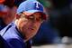 SURPRISE, AZ - MARCH 11: Special assistant Greg Maddox of the Texas Rangers watches the team play against of the Cleveland Indians during a spring training baseball game at Surprise Stadium on March 11, 2012 in Surprise, Arizona. (Photo by Kevork Djansezian/Getty Images)
