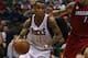 MILWAUKEE, WI - APRIL 28: Monta Ellis #11 of the Milwaukee Bucks drives past Chris Andersen #11 of the Miami Heat in Game Four of the Eastern Conference Quarterfinals during the 2013 NBA Playoffs at the Bradley Center on April 28, 2013 in Milwaukee, Wisconsin. The Heat defeated the Bucks 88-77. NOTE TO USER: User expressly acknowledges and agrees that, by downloading and or using this photograph, User is consenting to the terms and conditions of the Getty Images License Agreement. (Photo by Jonathan Daniel/Getty Images)
