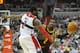 Mar 3, 2012; Washington, DC, USA; Cleveland Cavaliers point guard Kyrie Irving (2) passes the ball defended by Washington Wizards point guard John Wall (2) during the second half at the Verizon Center. The Wizards defeated the Cavaliers 101 - 98. Mandatory Credit: Brad Mills-USA TODAY Sports