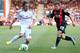 BOURNEMOUTH, ENGLAND - JULY 21: Luka Modric of Real Madrid controls the ball from Ryan Fraser of AFC Bournemouth during a pre season friendly match between AFC Bournemouth and Real Madrid at Goldsands Stadium on July 21, 2013 in Bournemouth, England. (Photo by Jan Kruger/Getty Images)