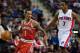 Dec 30, 2012; Auburn Hills, MI, USA; Milwaukee Bucks point guard Brandon Jennings (3) brings the ball up court past Detroit Pistons point guard Brandon Knight (7) during the second quarter at The Palace. Mandatory Credit: Tim Fuller-USA TODAY Sports