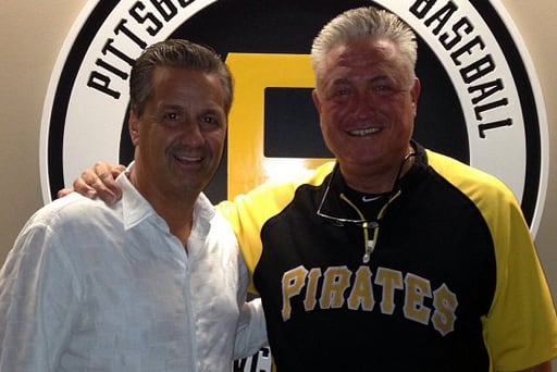Photo: John Calipari Hangs out with Pittsburgh Pirates Manager Clint Hurdle