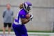 May 3, 2012; Eden Prairie, MN, USA; Minnesota Vikings wide receiver Cordarrelle Patterson (84) runs drills at the Minnesota Vikings Rookie Minicamp at Winter Park. Mandatory Credit: Bruce Kluckhohn-USA TODAY Sports