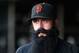 SAN FRANCISCO, CA - SEPTEMBER 22: Brian Wilson of the San Francisco Giants stands in the dugout during their against the San Diego Padres at AT&T Park on September 22, 2012 in San Francisco, California. (Photo by Ezra Shaw/Getty Images)