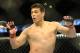 Feb 23, 2013; Anaheim, CA, USA; Lyoto Machida during his fight against Dan Henderson (not pictured) in their UFC heavyweight bout at the Honda Center. Mandatory Credit: Jayne Kamin-Oncea-USA TODAY Sports