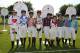 CHICHESTER, ENGLAND - AUGUST 01: The lady jockeys line up for The Magnolia Cup, (L-R) Francesca Cumani, Alexis Green, Lucy Henman, Tricia Simonon, Philippa Holland, Dido Harding, Maggie Buggie, Krissi Murison and Gina Bryce at Goodwood racecourse on August 01, 2013 in Chichester, England. (Photo by Alan Crowhurst/Getty Images)