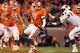 CLEMSON, SC - NOVEMBER 24: Jadeveon Clowney #7 of the South Carolina Gamecocks reaches out for Tajh Boyd #10 of the Clemson Tigers during their game at Memorial Stadium on November 24, 2012 in Clemson, South Carolina. (Photo by Streeter Lecka/Getty Images)