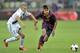 GDANSK, POLAND - JULY 30: Neymar (R) of Barcelona fights for the ball with Lukasz Kacprzycki of Lechia during a Pre Season Friendly match between Lechia Gdansk and FC Barcelona on July 30, 2013 in Gdansk, Poland. (Photo by Adam Nurkiewicz/Getty Images)
