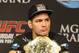 Jul 6, 2013; Las Vegas, NV, USA; Chris Weidman during the post fight press conference at the MGM Grand Garden Arena. Weidman defeated Anderson Silva for the Middleweight Chamionship in a TKO in the second round. Mandatory Credit: Jayne Kamin-Oncea-USA TODAY Sports