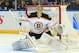 Feb 10, 2013; Buffalo, NY, USA; Boston Bruins goalie Anton Khudobin (35) during the game against the Buffalo Sabres at the First Niagara Center. Bruins beat the Sabres 3-1. Mandatory Credit: Kevin Hoffman-USA TODAY Sports