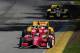 LEXINGTON, OH - AUGUST 03: Scott Dixon of New Zealand driver of the #9 Target Chip Ganassi Racing Honda Dallara leads Ryan Hunter-Reay driver of the #28 Andretti Autosport Chevrolet Dallara and Tony Kanaan of Brazil driver of the #11 KV Racing Technology Chevrolet Dallara during practice for the IZOD IndyCar Series Honda Indy 200 on August 3, 2013 in Lexington, Ohio. (Photo by Robert Laberge/Getty Images)