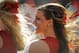 LINCOLN, NE - NOVEMBER 10: Hair was flying on the Nebraska cheerleaders as they perform before the Nebraska Cornhuskers and Penn State Nittany Lions took the football field at Memorial Stadium on November 10, 2012 in Lincoln, Nebraska. (Photo by Eric Francis/Getty Images)