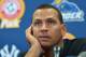 TRENTON, NJ - AUGUST 03: Alex Rodriguez #13 of the New York Yankees listens to a question from the media after a rehab game for the Trenton Thunder against the Reading Fightin Phils at Arm & Hammer Park on August 3, 2013 in Trenton, New Jersey. (Photo by Drew Hallowell/Getty Images)