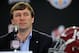 Jan 4, 2013; Fort Lauderdale FL, USA; Alabama Crimson Tide defensive coordinator Kirby Smart during a press conference for the 2013 BCS National Championship game at Harbor Beach Marriott Resort & Spa. Mandatory Credit: Steve Mitchell-USA TODAY Sports