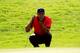 AKRON, OH - AUGUST 04: Tiger Woods lines up a putt on the 18th green during the Final Round of the World Golf Championships-Bridgestone Invitational at Firestone Country Club South Course on August 4, 2013 in Akron, Ohio. (Photo by Sam Greenwood/Getty Images)