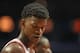 CHICAGO, IL - MAY 10: Jimmy Butler #21 of the Chicago Bulls waits for a teammate to shoot a free throw against the Miami Heat in Game Three of the Eastern Conference Semifinals during the 2013 NBA Playoffs at the United Center on May 10, 2013 in Chicago, Illinois. The Heat defeated the Bulls 104-94. NOTE TO USER: User expressly acknowledges and agrees that, by downloading and or using this photograph, User is consenting to the terms and conditions of the Getty Images License Agreement. (Photo by Jonathan Daniel/Getty Images)
