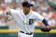 DETROIT, MI - AUGUST 4: Third baseman Jose Iglesias #1 of the Detroit Tigers throws out Dayan Viciedo of the Chicago White Sox at first base on a grounder in the first inning at Comerica Park on August 4, 2013 in Detroit, Michigan. (Photo by Duane Burleson/Getty Images)