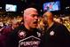 Jul. 7, 2012; Las Vegas, NV, USA; UFC fighter Tito Ortiz reacts as he leaves the octagon following his loss to Forrest Griffin (not pictured) during a light heavyweight bout in UFC 148 at the MGM Grand Garden Arena. Ortiz announced his retirement following the fight. Mandatory Credit: Mark J. Rebilas-USA TODAY Sports