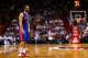 MIAMI, FL - MARCH 22: Jose Calderon #8 of the Detroit Pistons looks on during a game against the Miami Heat at American Airlines Arena on March 22, 2013 in Miami, Florida. NOTE TO USER: User expressly acknowledges and agrees that, by downloading and or using this photograph, User is consenting to the terms and conditions of the Getty Images License Agreement. (Photo by Mike Ehrmann/Getty Images)