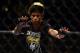 July 11, 2012; San Jose, CA, USA; Alex Caceres celebrates after defeating Damacio Page (not pictured) in the bantamweight bout of the UFC on Fuel TV at HP Pavilion. Mandatory Credit: Kyle Terada-USA TODAY Sports