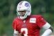 Jul 28, 2013; Pittsford, NY, USA; Buffalo Bills quarterback EJ Manuel (3) on the field during training camp at St. John Fisher College. Mandatory Credit: Kevin Hoffman-USA TODAY Sports