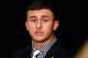 Jul 17, 2013; Hoover, AL, USA; Texas A&M Aggies quarterback Johnny Manziel talks with the media during the 2013 SEC football media days at the Hyatt Regency. Mandatory Credit: Marvin Gentry-USA TODAY Sports