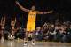 LOS ANGELES, CA - NOVEMBER 13: Antawn Jamison #4 of the Los Angeles Lakers celebrates his basket during the game against the San Antonio Spurs at Staples Center on November 13, 2012 in Los Angeles, California. The Spurs would win 84-82. NOTE TO USER: User expressly acknowledges and agrees that, by downloading and or using this photograph, User is consenting to the terms and conditions of the Getty Images License Agreement. (Photo by Harry How/Getty Images)