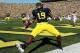 ANN ARBOR, MI - SEPTEMBER 15: Tight End Devin Funchess #19 of the University of Michigan Wolverines scores a touchdown in the first quarter during a Big Ten College football game against the University of Massachusetts Minutemen at Michigan Stadium on September 15, 2012 in Ann Arbor, Michigan. (Photo by Dave Reginek/Getty Images)