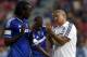 BANGKOK, THAILAND - JULY 17: Romelu Lukaku of Chelsea speaks with Jose Mourinho coach of Chelsea during the international friendly match between Chelsea FC and the Singha Thailand All-Star XI at the Rajamangala Stadium in Bangkok, Thailand on July 17, 2013 in Bangkok, Thailand. (Photo by Stanley Chou/Getty Images)